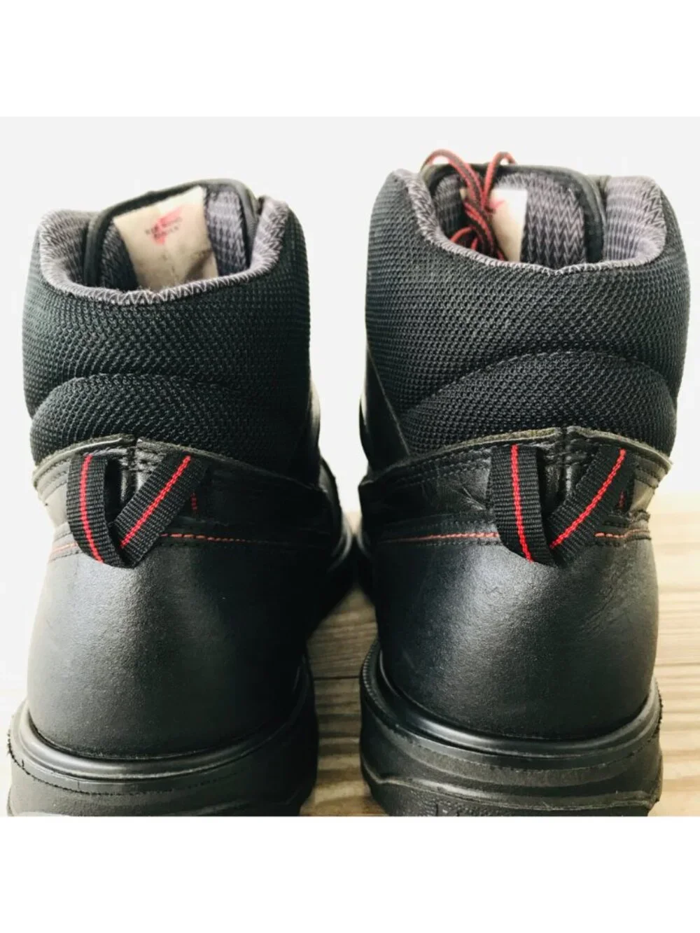 Red Wing Safety Toe Waterproof Work Boots Mens Sz 10 Black Leather 2400 EH
